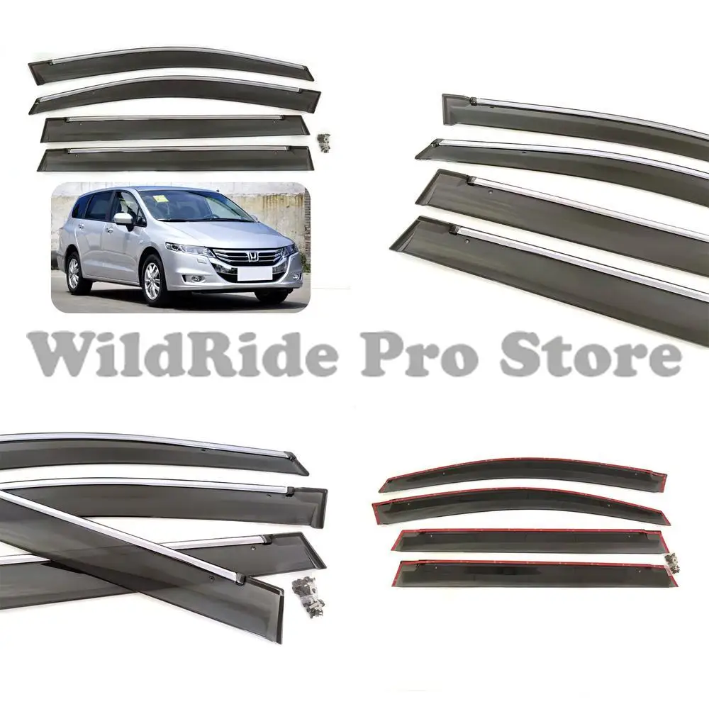 

1 set Molded Window Rain Visors for Honda Odyssey 2009-2014 Thickened Transparent Door Rain Guards