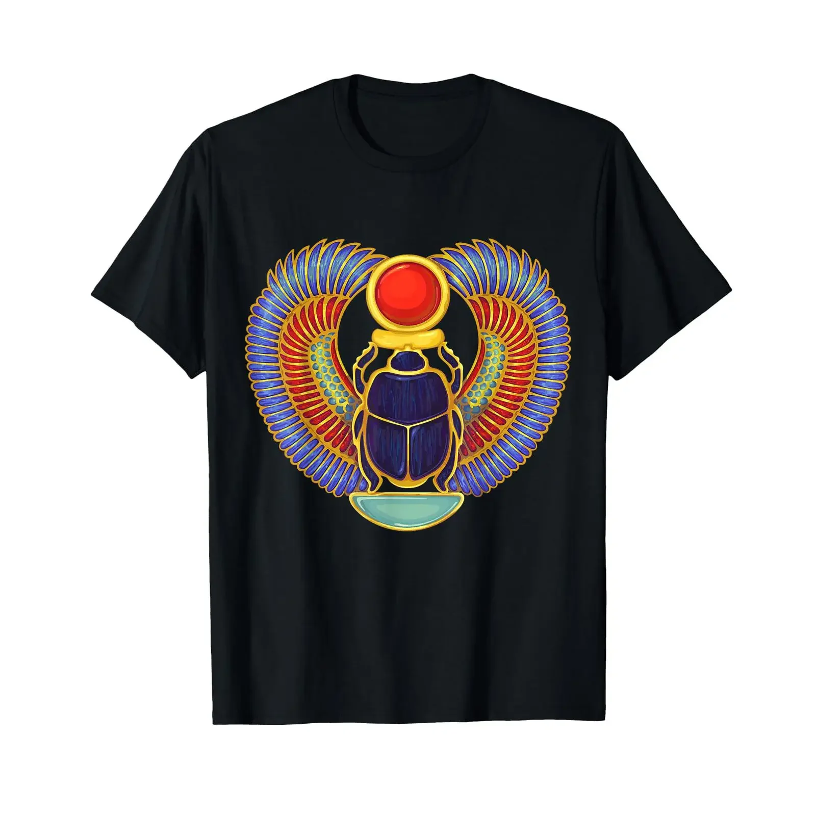 Scarab Egyptian T Shirt vintage Washed Comfortable homme Slightly Soft designer clothes streetwear Versatile Unisex Casual