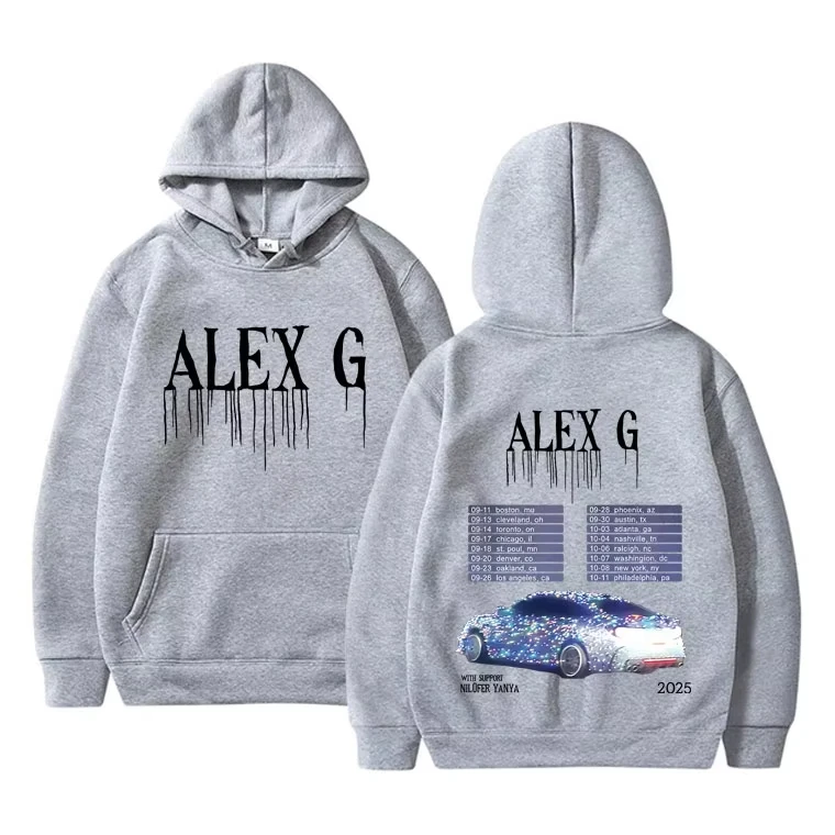 أليكس جي تور هوديي الرجال النساء الملابس عارضة البلوز المتضخم مقنعين رياضية الذكور الأزياء Y2K القطن الخريف الشتاء هوديس #4