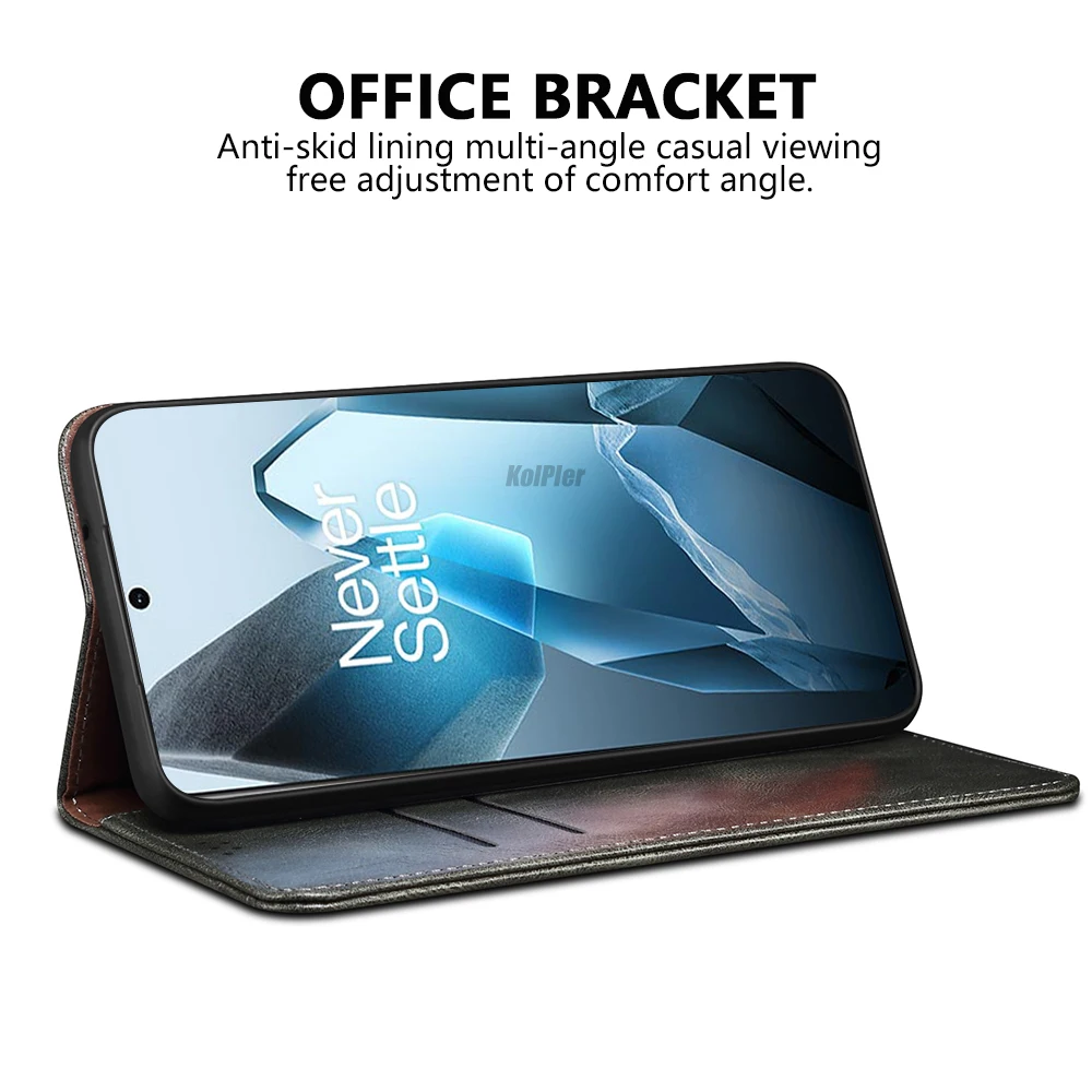 Luxury Leather Flip Wallet Case For OPPO ONEPLUS 13 /1+13 Card Slot Stand Magnetic BACK Phone Cover House Protective Bag