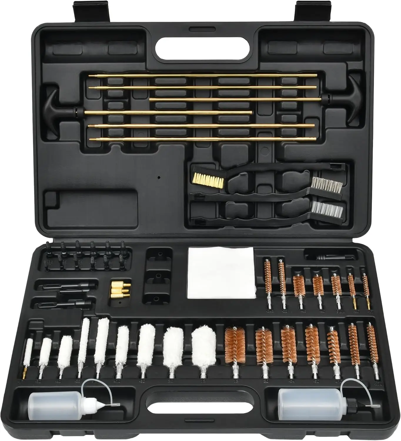 Gun Cleaning Kit Universal for All Guns, Gun Brushes for Pistol, Handgun, Shotgun, Rifle, Elite Brass Rods and Wire Rope