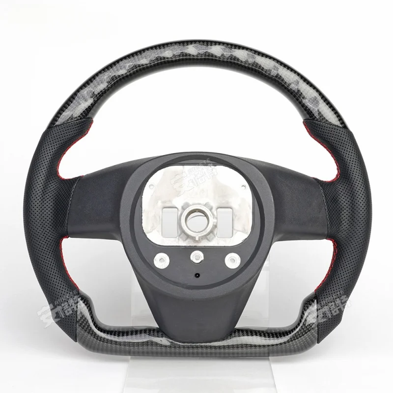 

For Tesla Model S Carbon Fiber Sport Style Round Steering Wheel (New Energy Vehicle Upgrade Part)