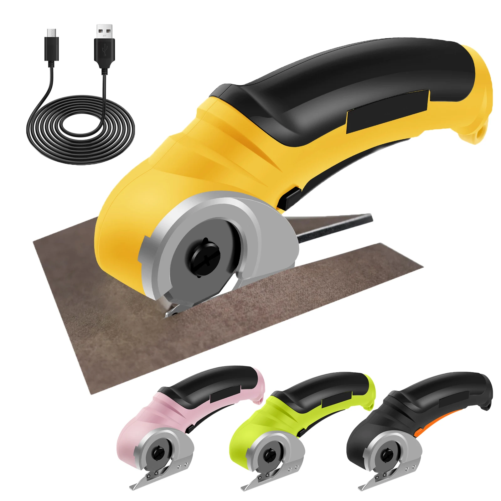 

Беспроводные электрические ножницы, инструмент для резки картона, перезаряжаемый роторный резак для картона с предохранительным замком для ткани, кожи