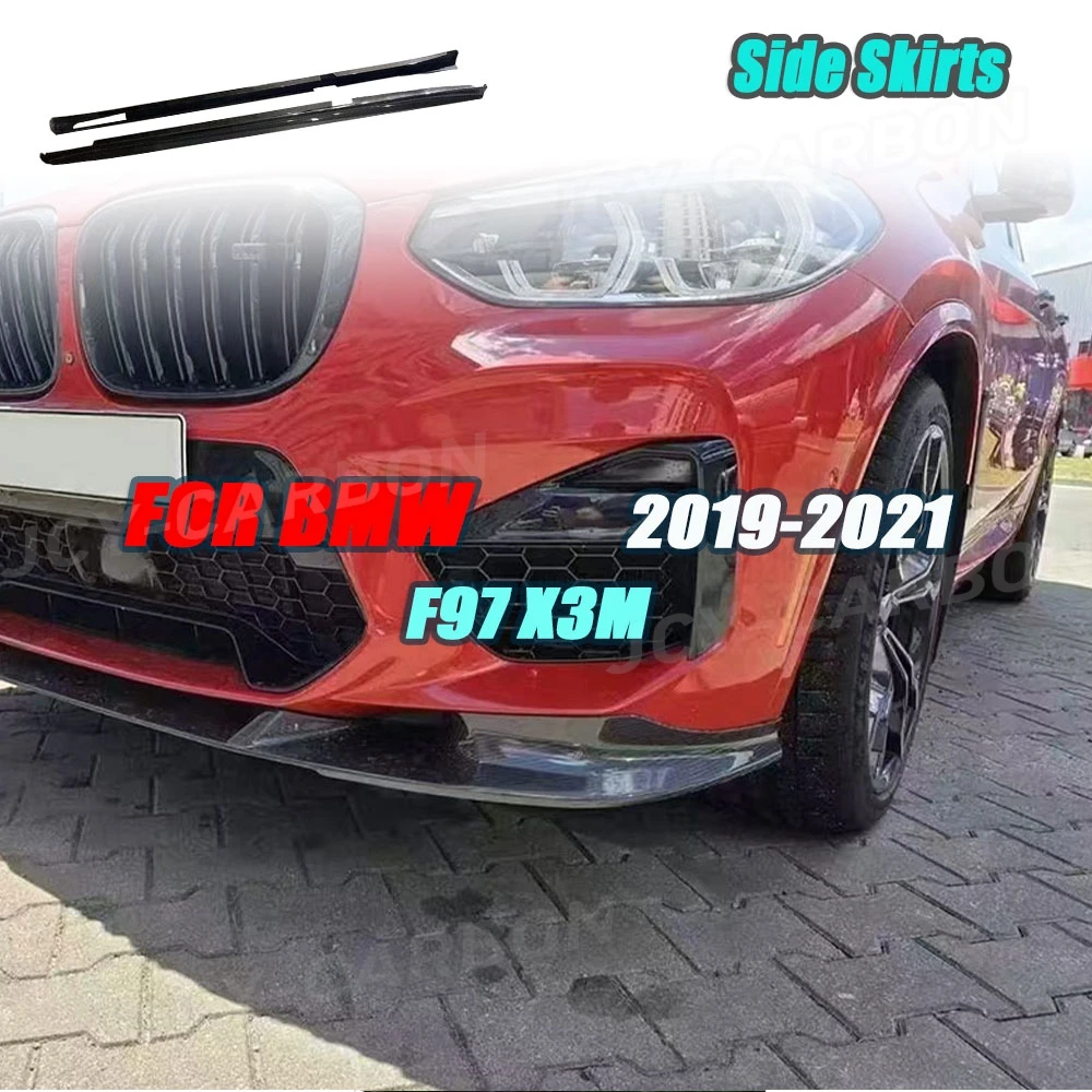 

Fit For BMW F97 X3M 2019-2021 Carbon Fiber Side Extension Skirts Splitters Lip Auto Modification Part