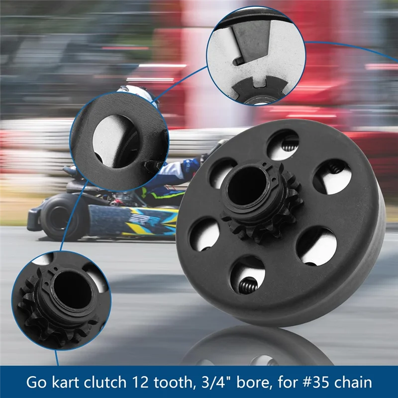 R1-Clutch 3/4 "تتحمل 12 سنًا مع 35 سلسلة دراجة Formini، Go Kart، جزازة العشب Formost 2-6.5HP أجزاء أداء المحركات الصغيرة
