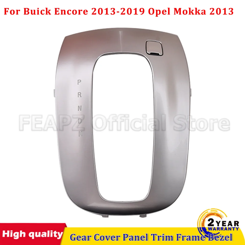 Silver Car Center Shifter Trim Cover Bezel Shift Gear Cover Panel Trim Frame Bezel For Buick Encore 2013-2019 Opel Mokka 2013
