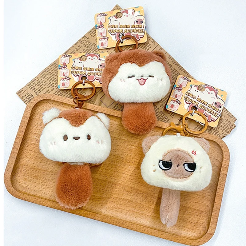 Lovely Kittens Puppies Plush Keychain Cute Doll Backpack Pendant Girls Women Animal Doll Keychain With Glasses Cleaning