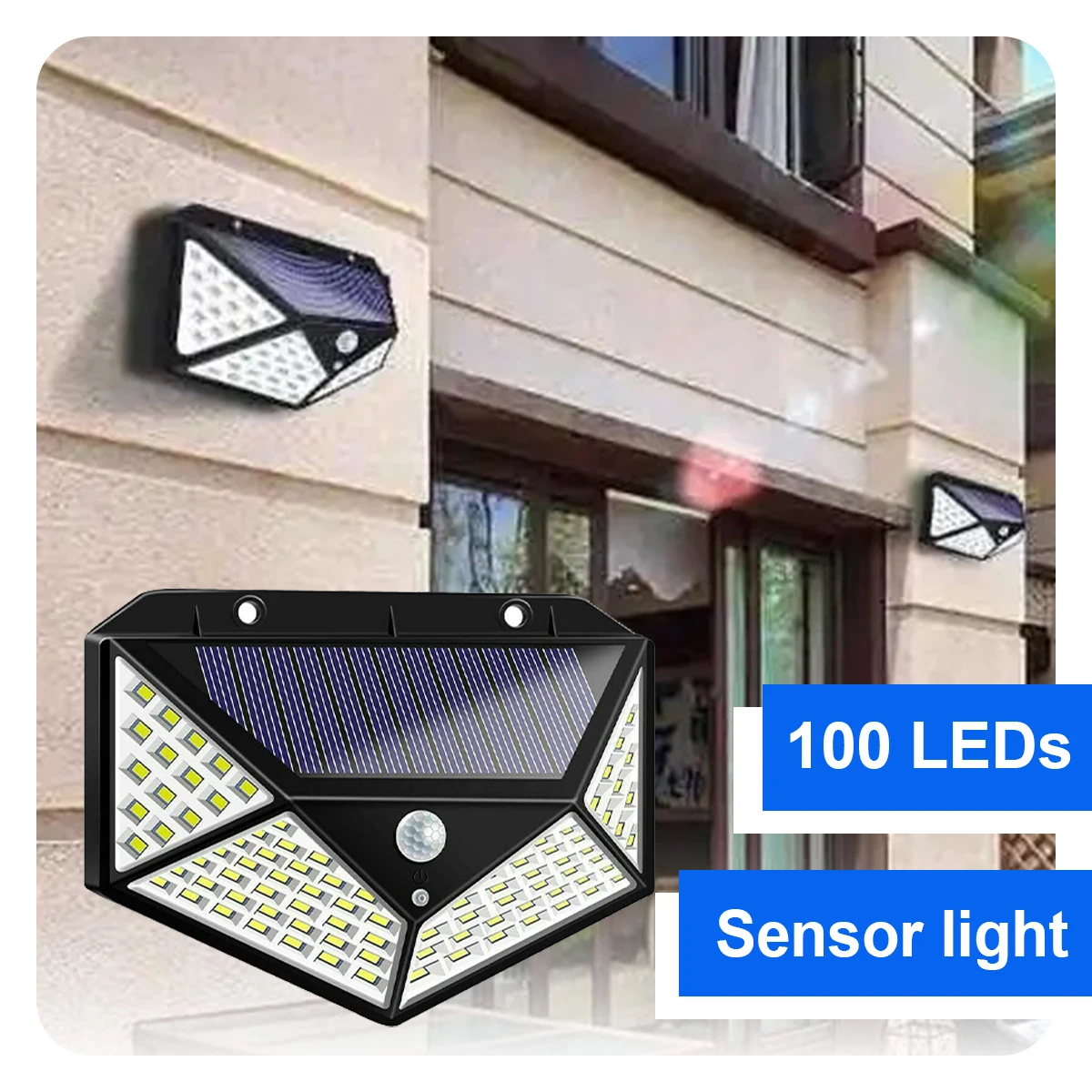 

4X Solar LED Wall Lamp Garden Waterproof Motion Sensor Security Lighting With 3 Modes Led 100 Leds 2835 Smd 270° Degree Angle