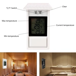 LCD Electronic Thermometer Max Min for Home Garden Greenhouse Indoor Outdoor Digital Display Screen Gauge Weather Sensor