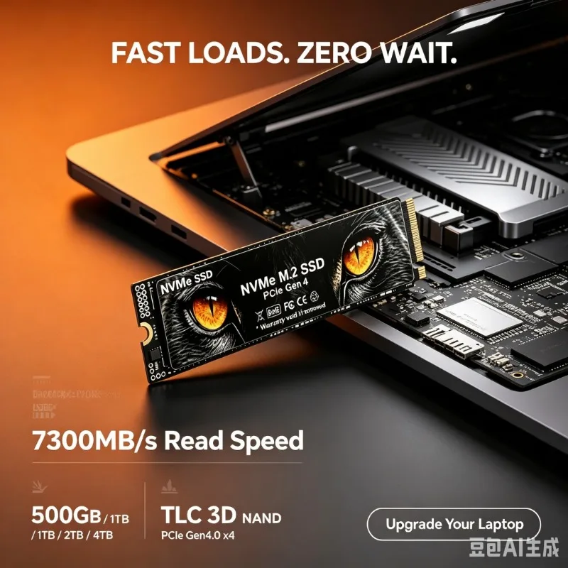 YJ M.2 NVMe SSD 7300MB/s TLC 3D NAND 2280 Internal Solid State Drive 500GB‑4TB For PS5 Gaming Desktop Laptop PC Storage