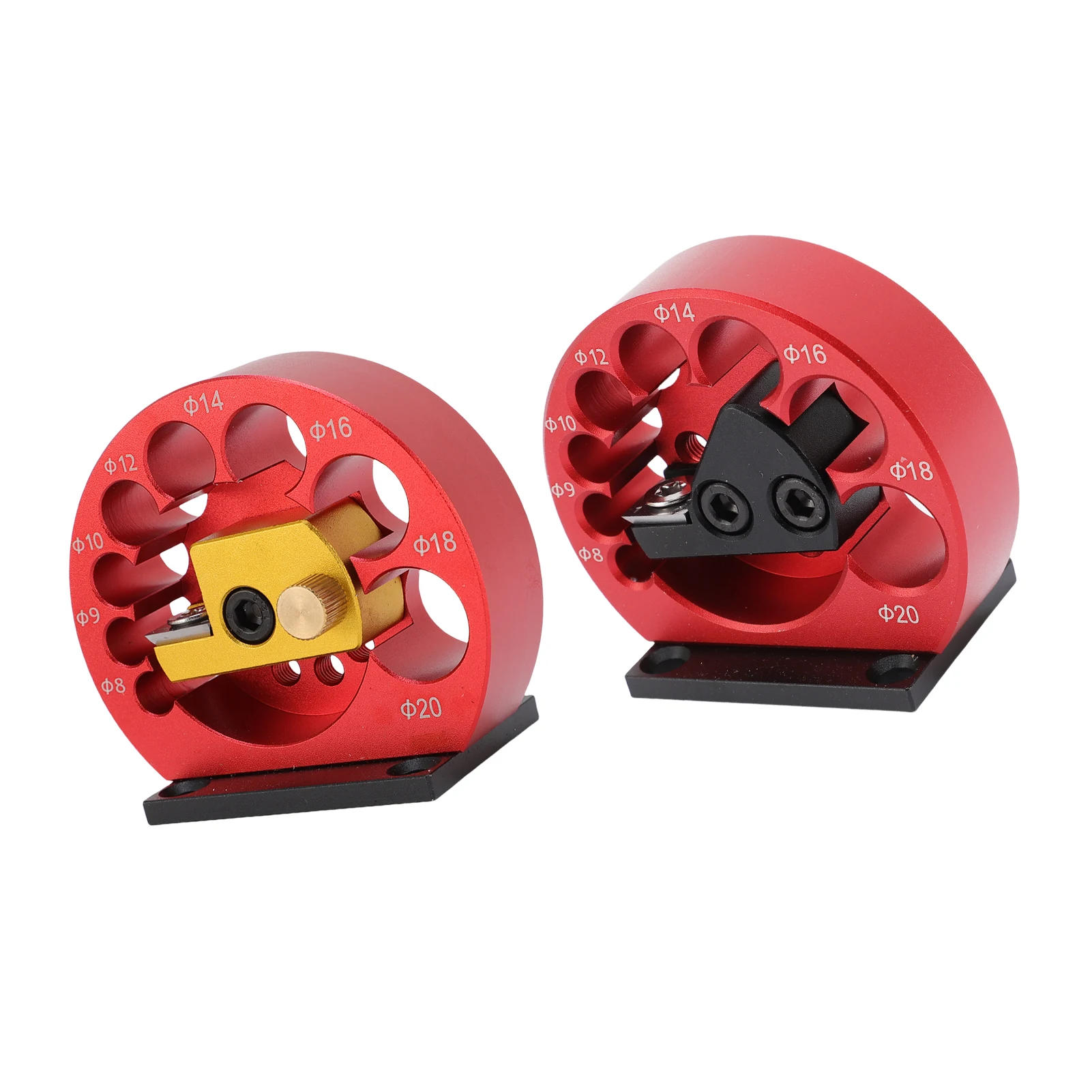 أداة تقريب الخشب، أداة مساعدة للقضيب الدائري مع شفرة كربيد، أداة صانع وتد ذات هيكل دائري، 8 فتحات مقاسات (Φ8-20 مم)، Elect #3