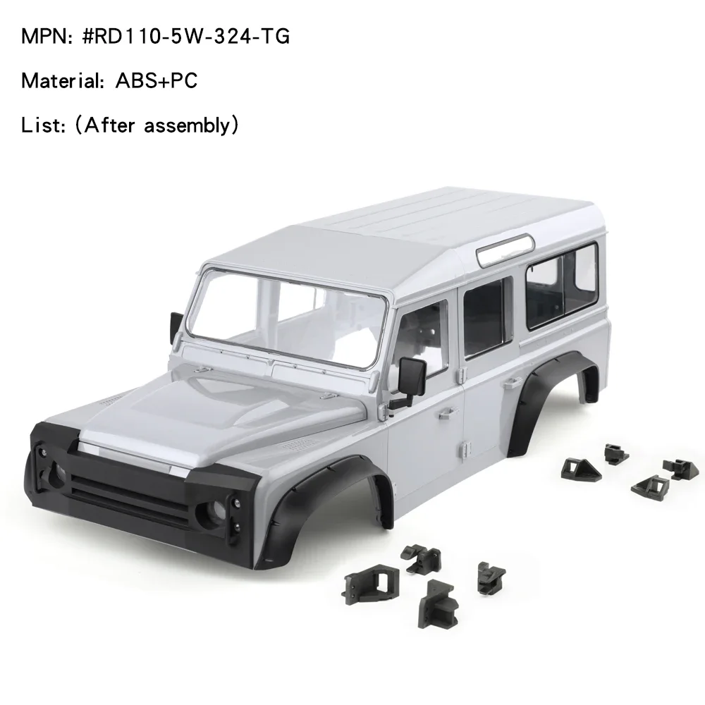 Plastic Simulatie 324/313mm 5 Deuren Monocoque Auto Shell voor 1/10 RC Crawler Auto Traxxas TRX4 Defender RD110 Wagon Diy Onderdelen