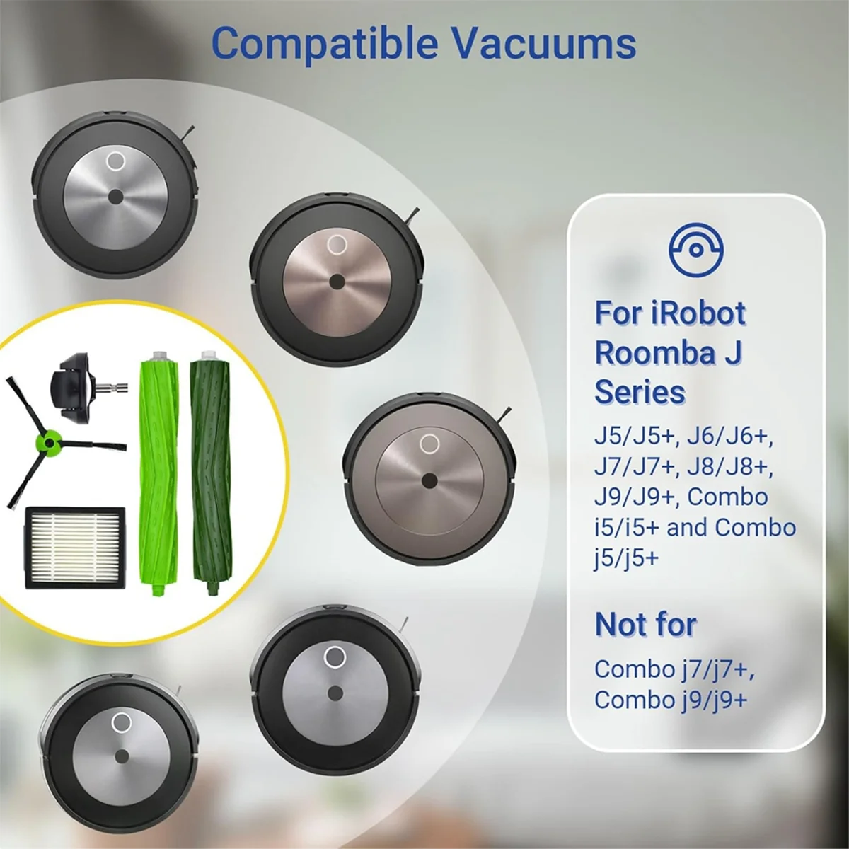 ขาย! สําหรับ IRobot Roomba J Series J5 J5 + J6 J6 + J7 J7 + J8 J8 + J9 J9 + หุ่นยนต์เครื่องดูดฝุ่นแปรงกรองอุปกรณ์เสริม