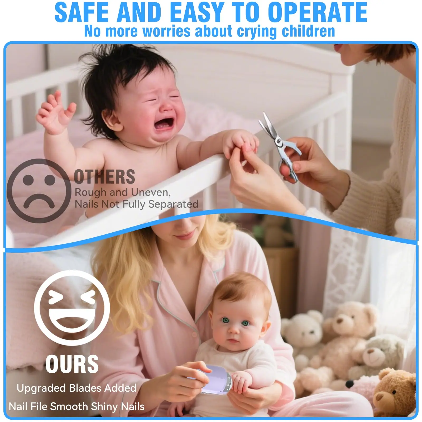 3 in 1 Electric Nail Clipper, Portable Electric Toenail Clippers for Seniors, 3 Speed Automatic Electric Nail Trimmer