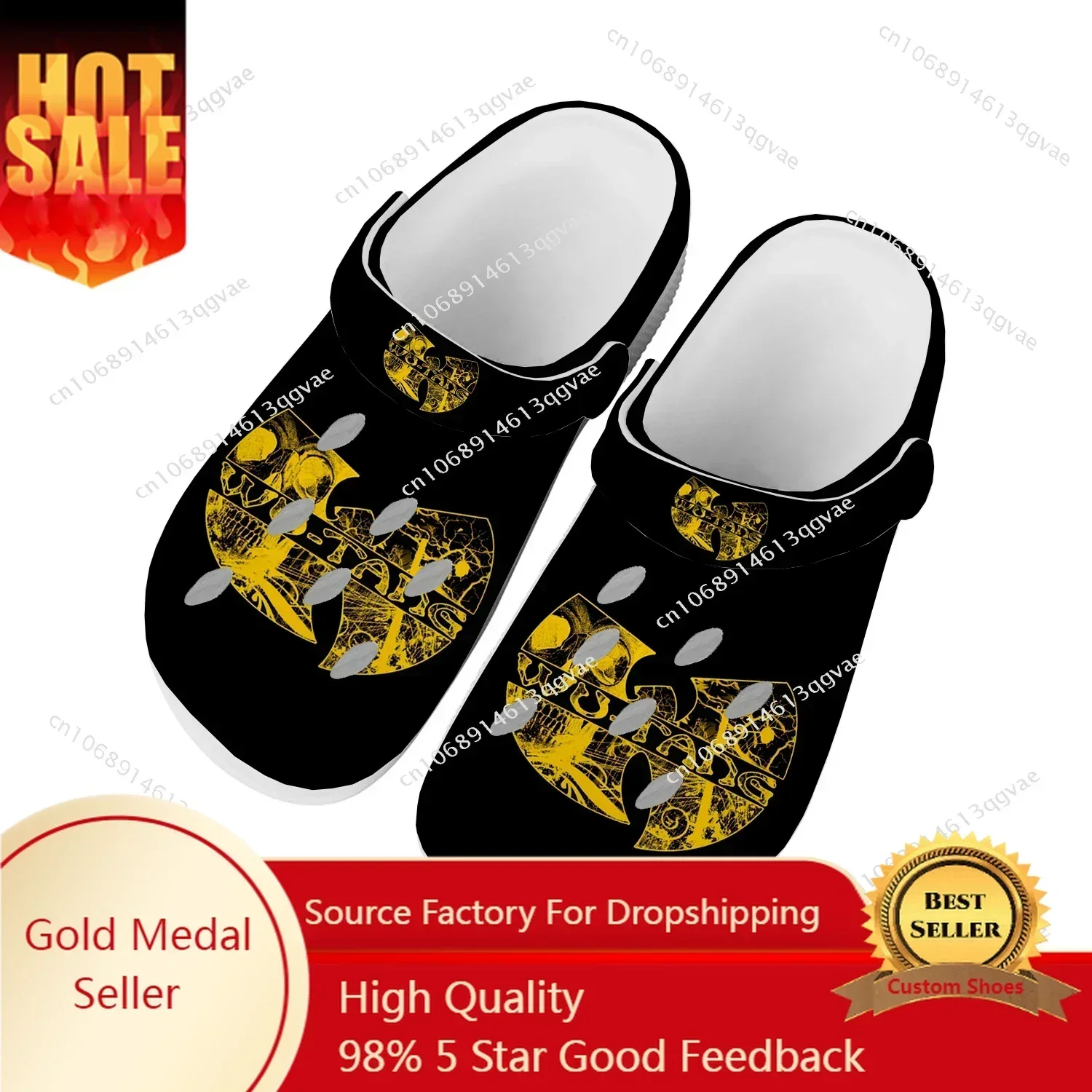 

W-Wu-T Clan Home Clog Mens Women Youth Boy Girl Sandals Shoes Tang Garden Custom Made Breathable Shoe Beach Hole Slippers White