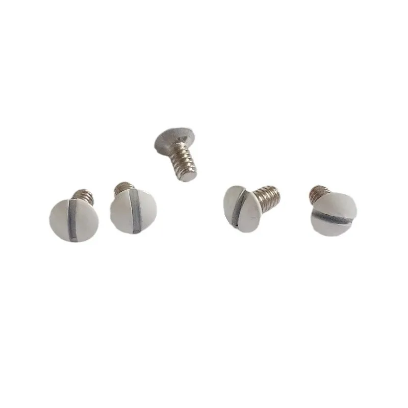 US standard switch and socket panel screw, slotted head, O-head, countersunk, white painted screw, #6-32