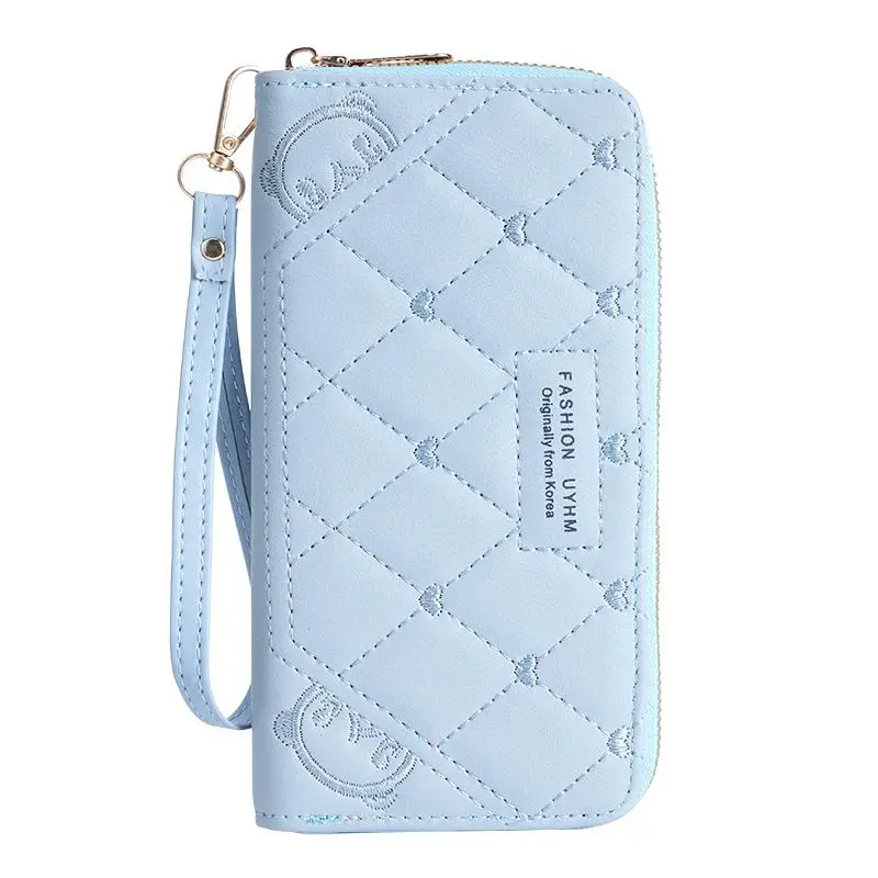 

BOMO Wallets for Women Fashion cute embroider Design Leather Coin Purse Ladies Casual Pretty Purses Long Wallet Aesthetic Bag