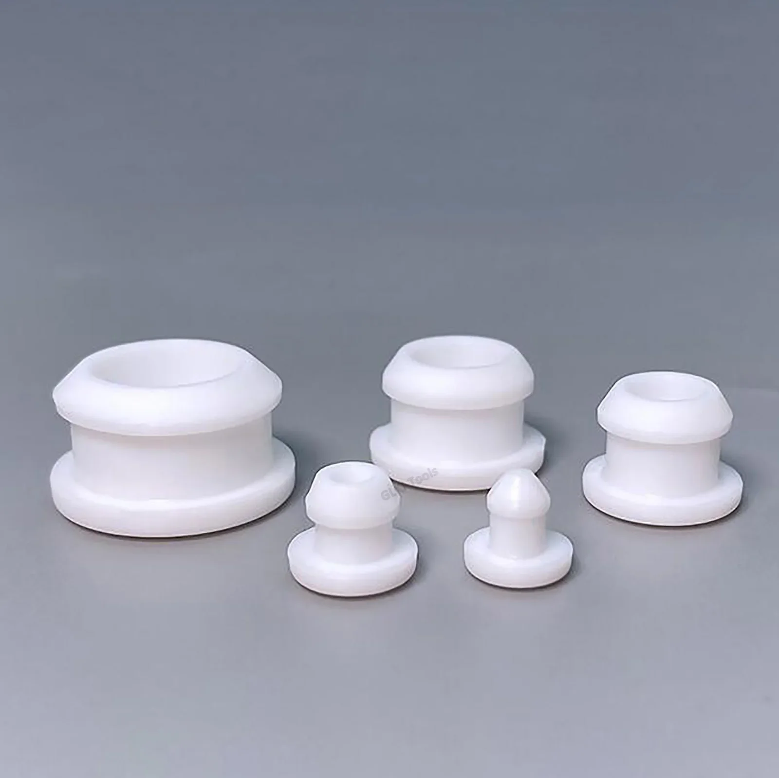 5-50 pezzi 12-27mm nero bianco grigio trasparente tappi per fori in gomma siliconica tipo T tappo coperchio guarnizione a scatto tappo terminale tappo di tenuta