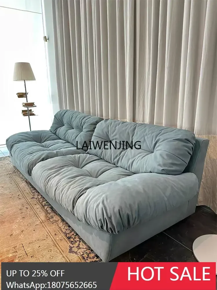 light luxury cloud sofa wabi sabi simple living room down straight sofa