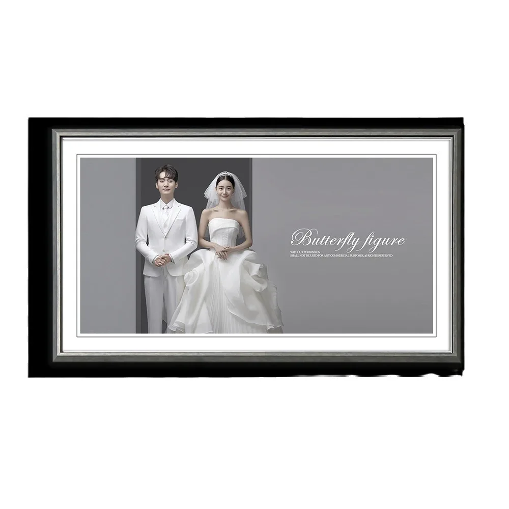 

Wedding crystal three-dimensional photo frame wall photo square light luxury living room bedroom