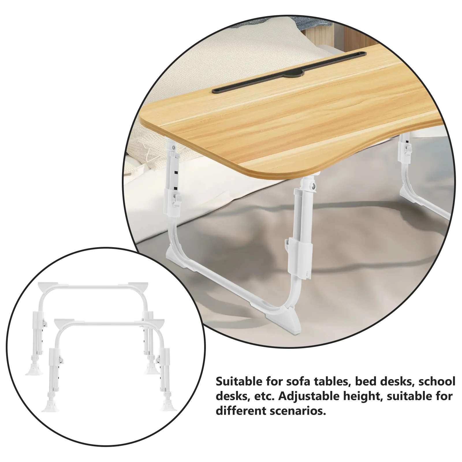 Bed Workbench U-Shaped Folding Tabel Legs Metal Table Support Legs Adjustable Height Self-Locking