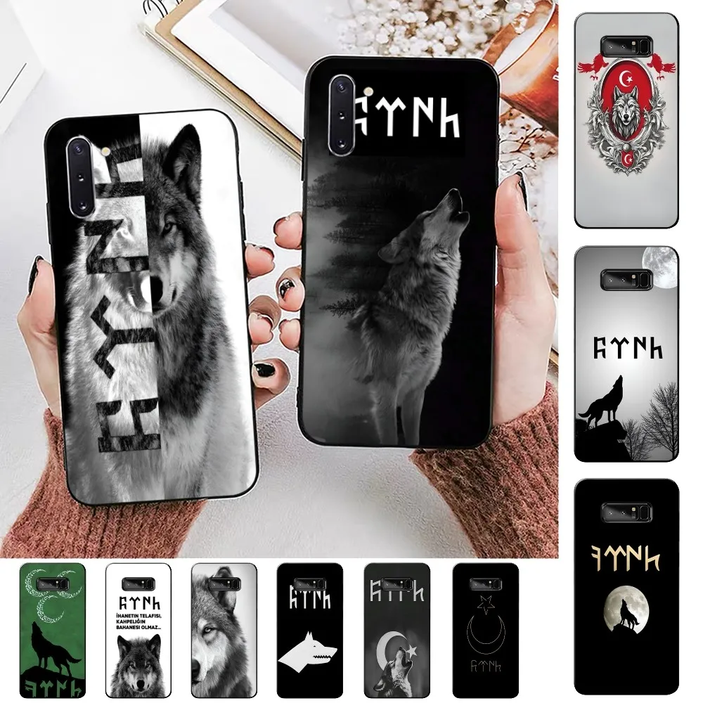 Turkish Language Bozkurt Gray Wolf Phone Case For Samsung Note 8 9 10 20 Pro Plus Lite M 10 11 20 30 21 31 51 A 21 22 42 02 03