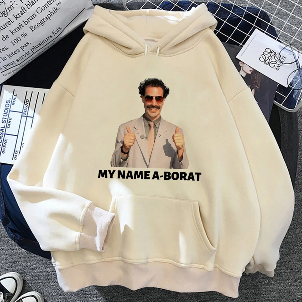 

Женские толстовки Borat, забавный готический японский флисовый свитер, женская рубашка с капюшоном 90-х годов