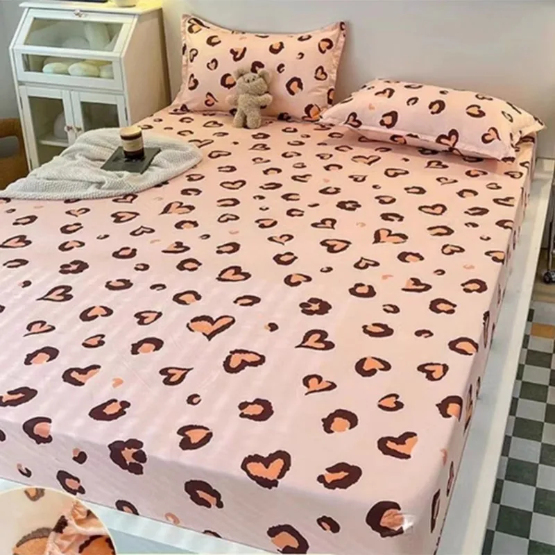 New Product 100% Cotton Printing Bed Mattress Set with Four Corners And Elastic Band Sheets 1pcs Home Textile Fitted Sheet