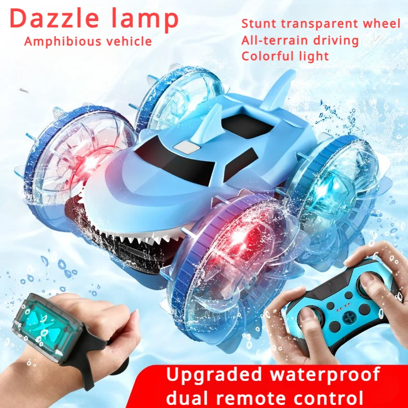 Genuine Luminous Amphibious Electric Remote Control Charging Boy Kids Toy Car New Outdoor Waterproof   