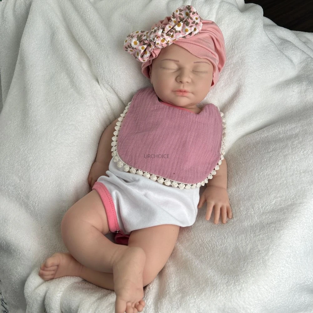 수동으로 제작된 박진감 있는 22인치 풀 실리콘 재생 여아는 부드러운 신생아 인형을 씻을 수 있으며, 치료용 스트레스 저항 어린이 장난감에 사용된다