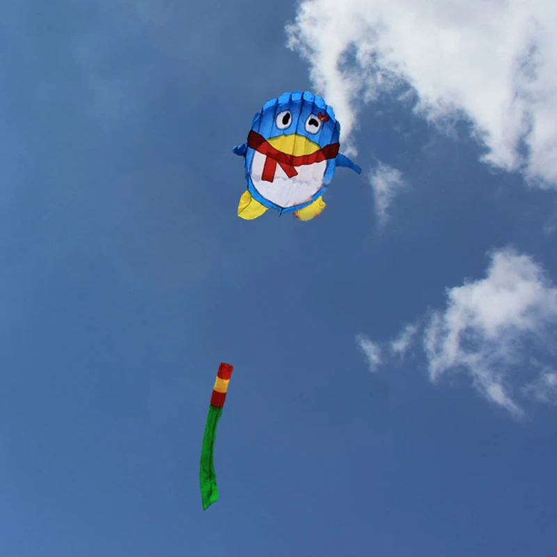 free shipping penguin kite flying soft kite weifang kite factory string walk in sky wind sock parachute kite