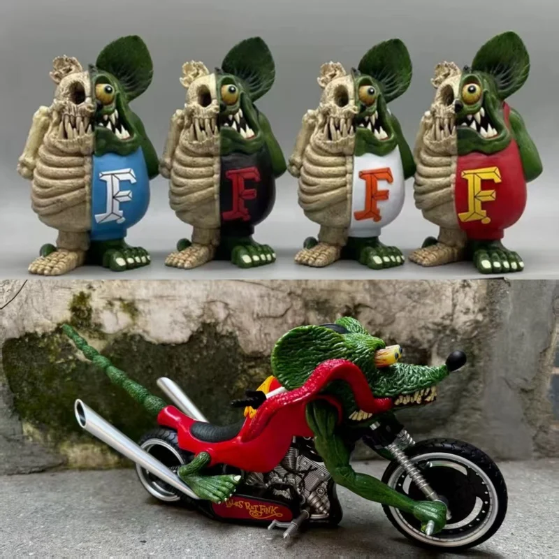 

New Mouse Action Figures Electroplating Classic Retro Motorcycle Collection Model Toy Pvc Anime Figures Desk Decoration Gifts