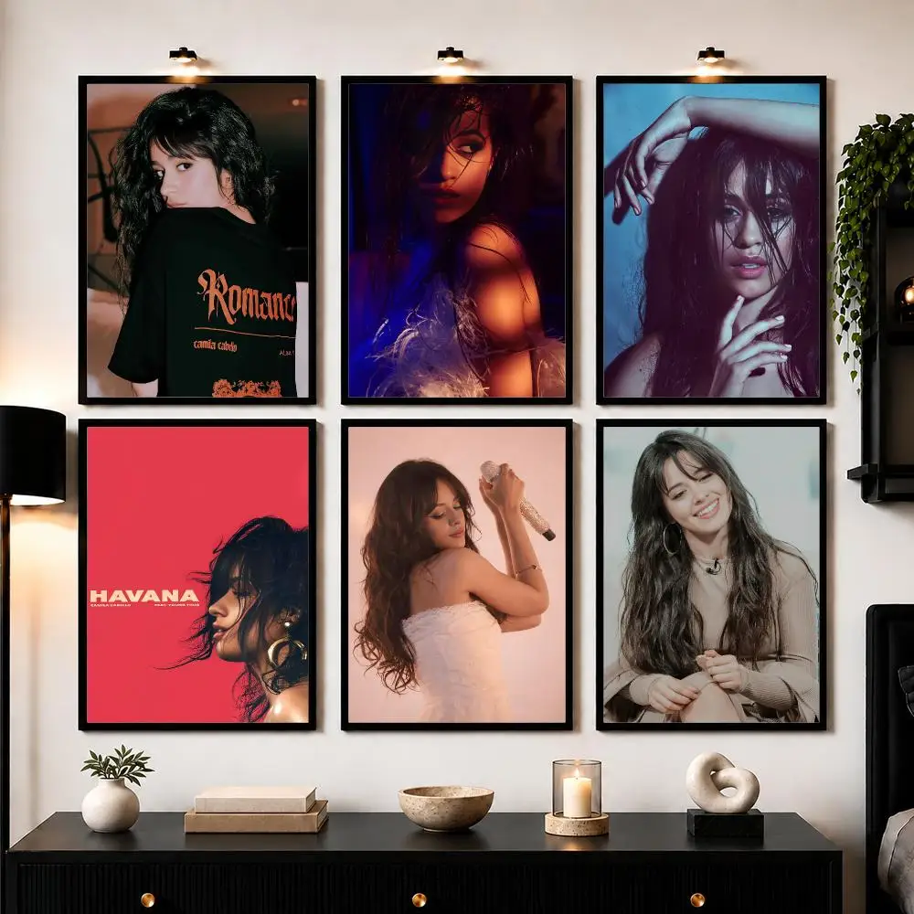 C-Camila Cabello Poster Modern Wall Art Sticker For Living Room Bedroom Bar Home Decor Mural Painting Decoration