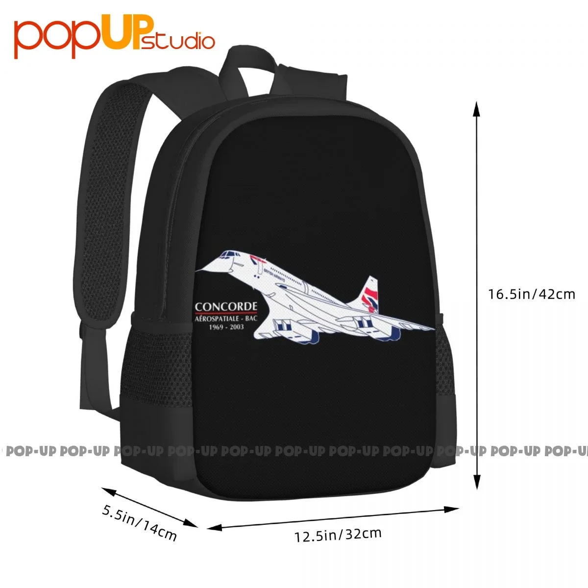 Aeroclassic Aviation Heritage Concorde Backpack Large Capacity Vintage Creative Eco Friendly Clothes Backpacks