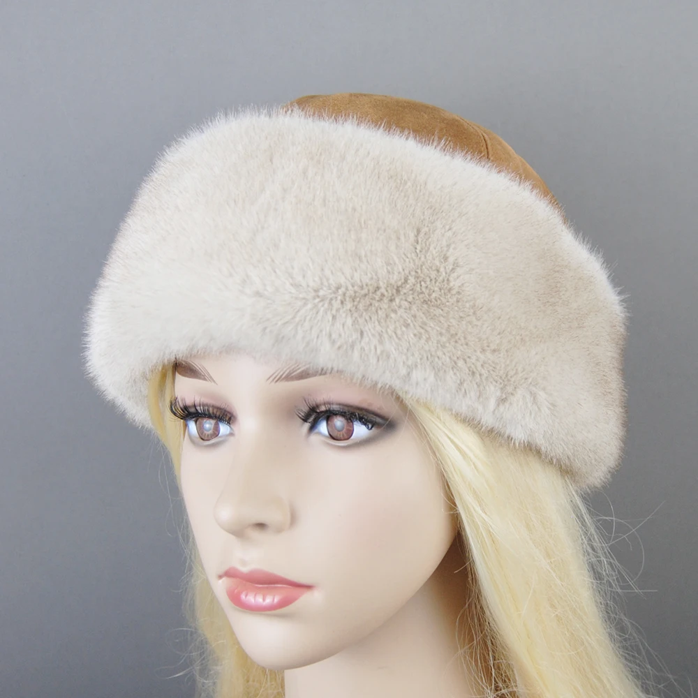 2024 False Fur Fashionable Brand Caps False Mink Fur Hats For Women Warm Russian Winter Hat Luxurious False Mink Fur Cap