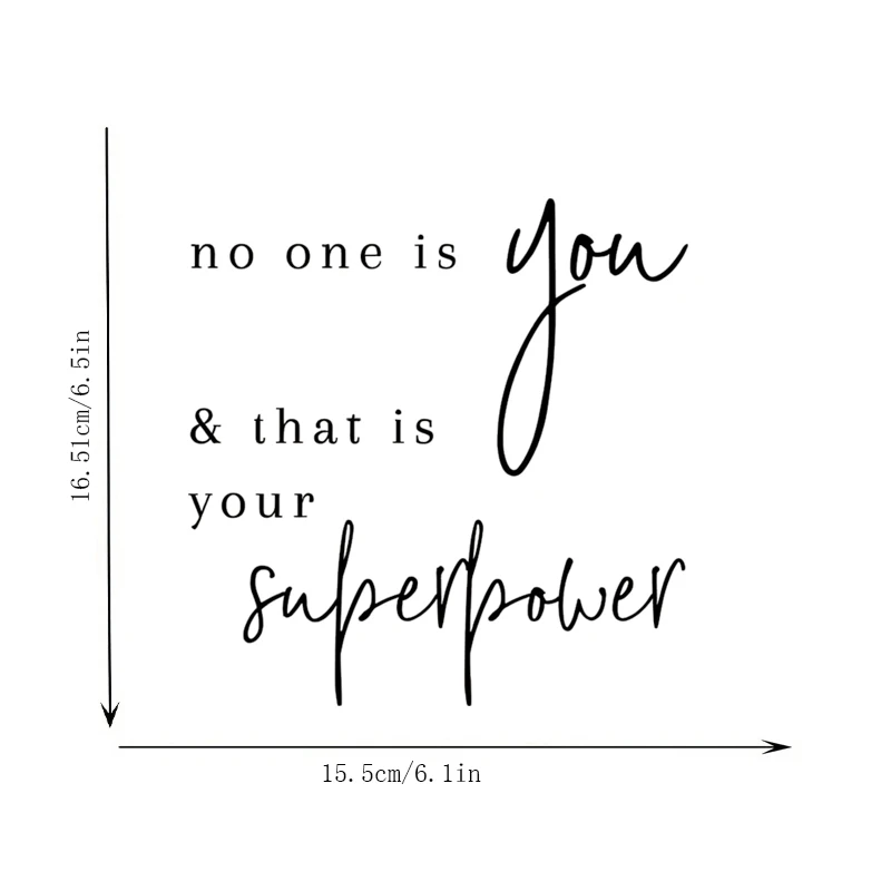 No One Can Become You, This Is Your Superpower, Mirror Makeup Mirror Stickers, Car Sticker, Car Window Decoration