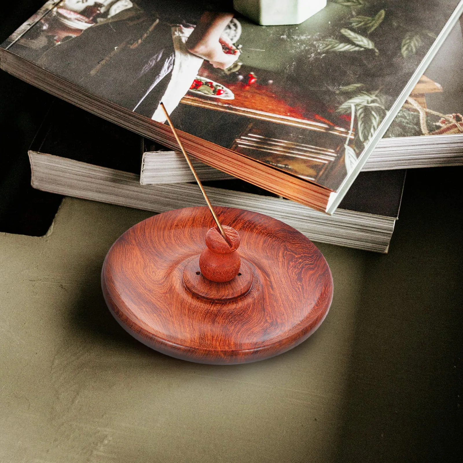 

Incense Stick Vintage Plate Elegant Portable Incense Burner Magnetic HOLDER Home Adornment Aromatherapy Burner