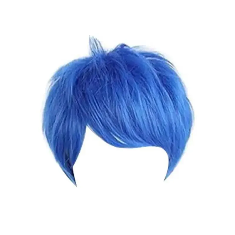 Inside Out 2 Disgust Joy شعر مستعار تأثيري أخضر أزرق قصير الشعر فيلم الكرتون أنيمي لعب الأدوار الفتيات فستان الدعائم الباروكات خوذة