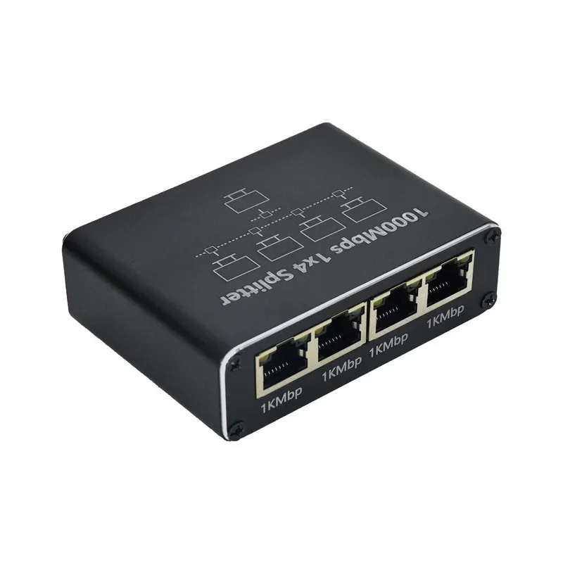 1000Mbps Ethernet Splitter 1 in 4 Out Ethernet Adapter 1 To 2/3/4 Gigabit RJ45 LAN Internet Splitter for PC Laptop TV Box Router