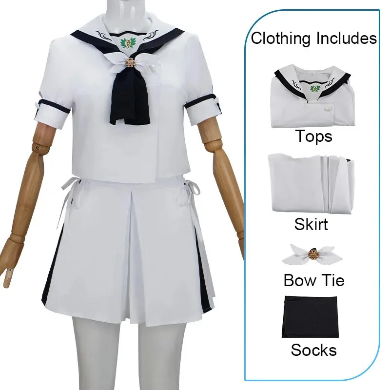 Летние костюмы с карманами Naruse Shiroha, косплей, униформа моряка, аниме и игровая выставка, женская униформа JK, вечерние костюмы на Хэллоуин
