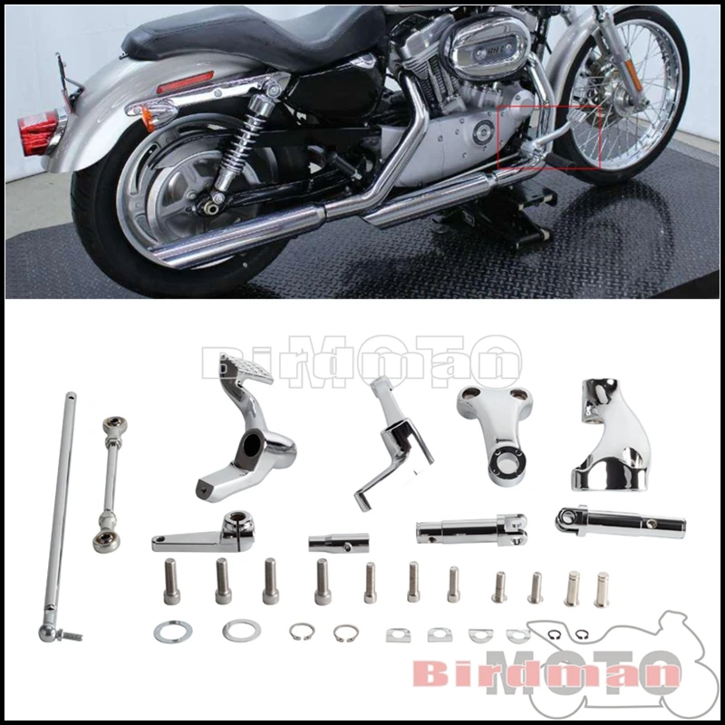 Motorcycle Forward Controls Complete Kit Linkage Lever For Harley Sportster 1200 883 XL883 XL1200 Custom Iron Roadster 2014-2021