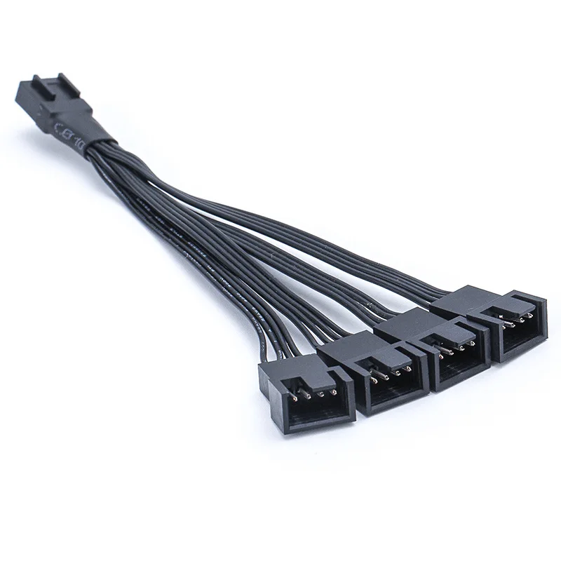 

PWM 4pin Adapter Cable temperature control cooling fan cable Motherboard 4-pin Adapter Cable Divide Into Four Extension Cord