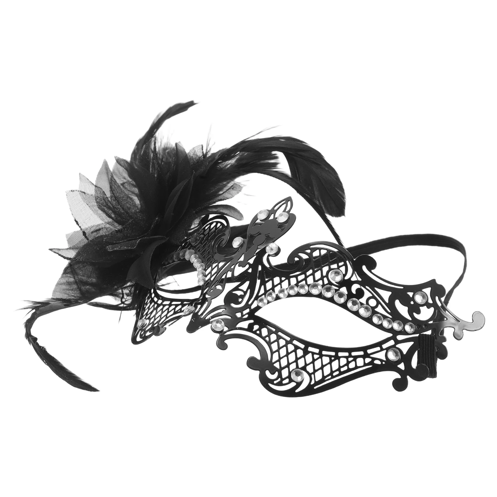 

Half Face Mask for Women Men Dance Maquerade Mask For Women Party Cosplay Carnival Costume Accessories Rhinestone Metal
