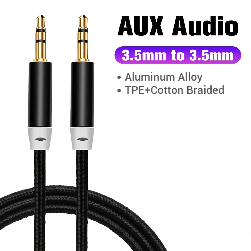 3.5mm to 3.5mm AUX Audio Cable 3.5mm Jack Speaker Cable for JBL Headphones Car Samsung Xiaomi Redmi 5 Plus Oneplus MP3 AUX Cord