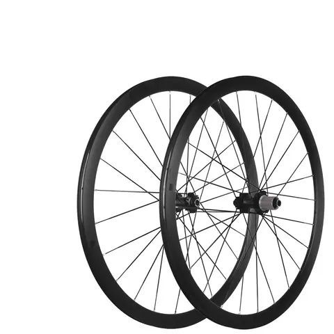 700C 디스크 브레이크 Wheelset 도로 자전거 Clincher 튜브리스 35mm 알루미늄 합금 에어로 와이드 림 142×12 12×100 스루 액슬 허브 자전거 바퀴