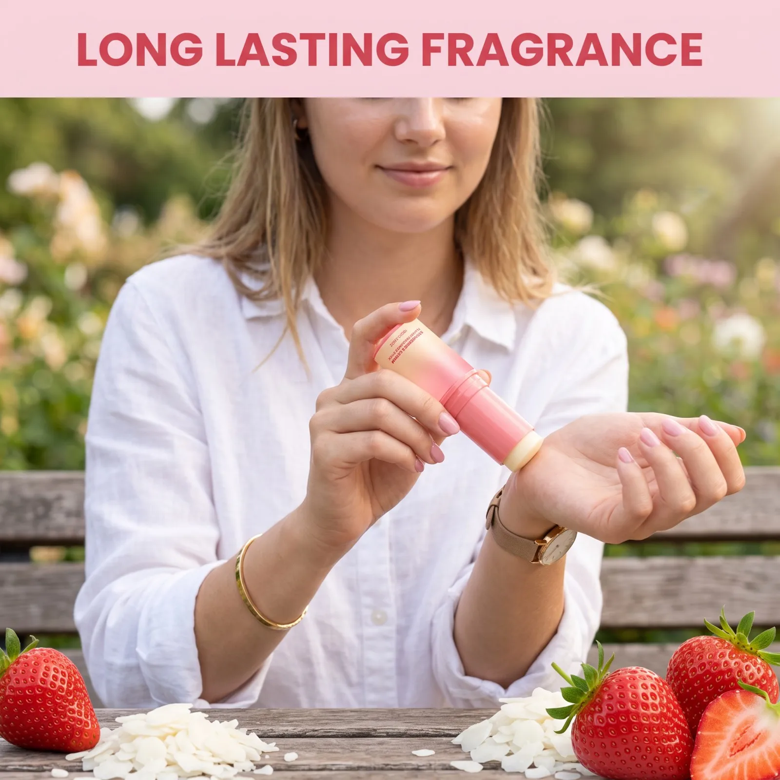 Beauty Care Duftstick Erdbeer-Süßfruchtiger Langanhaltender Duft Tragbar für Reisen Tägliches Pendeln Dates Frauen Geschenk – Detail 3