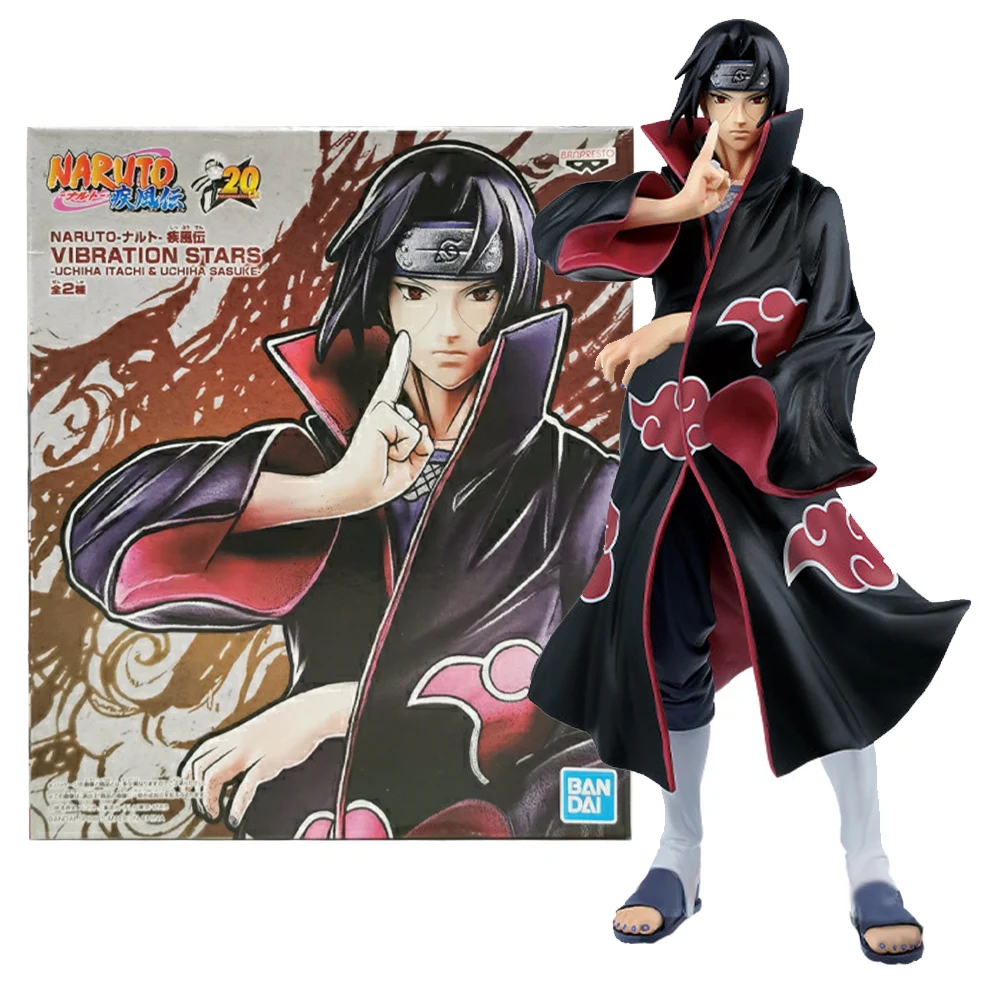 23CM Anime Naruto Shippuuden Uchiha Itachi Akatsuki Organization Gi Dress Up Model Toy Gift Collection Action Figure PVC