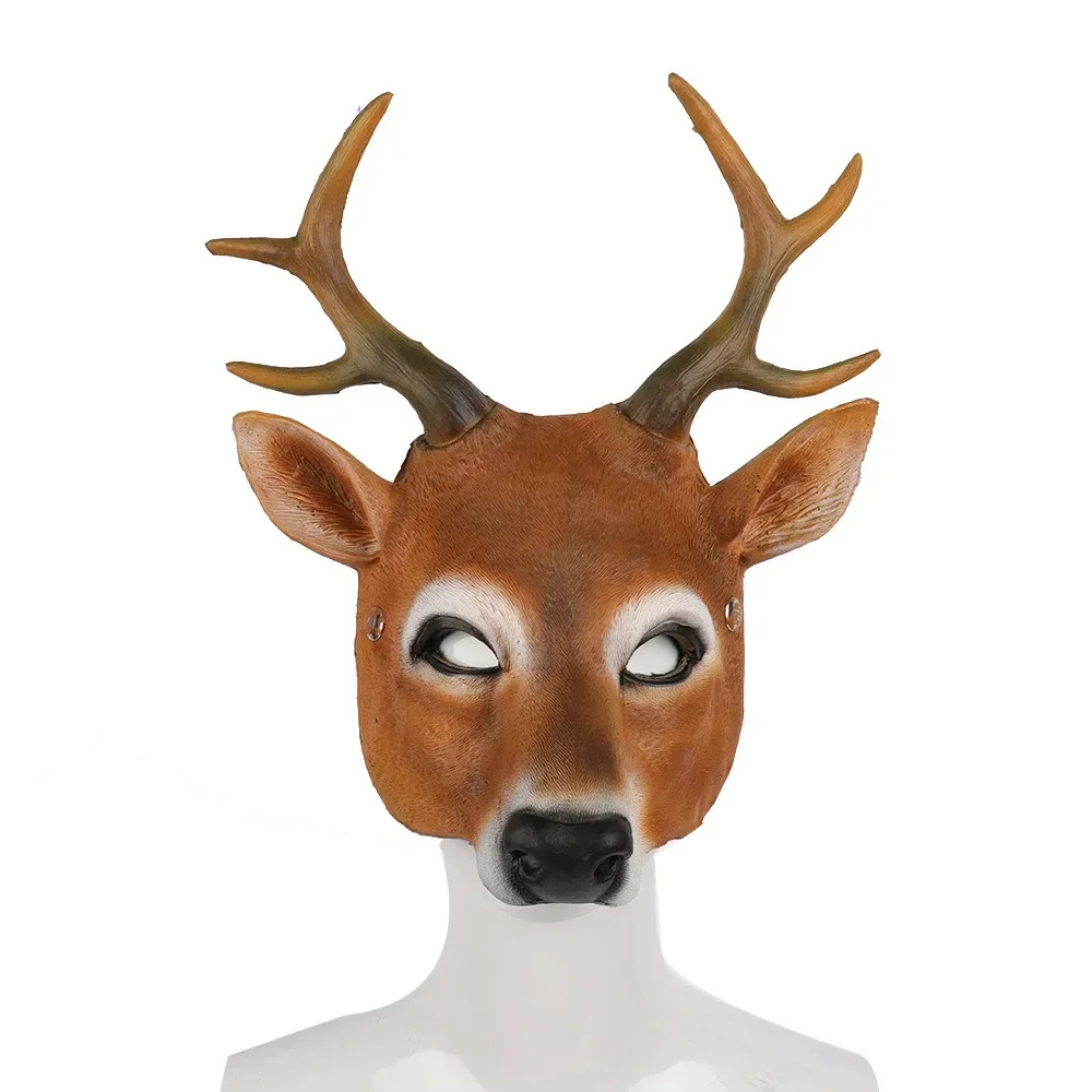 Masque de Cerf Unisexe en Mousse PU pour Adulte, Costume de Cosplay pour ixd'Halloween et de Noël, Accessoire pour Homme et Femme