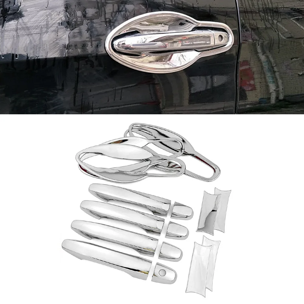 

Для Honda CRV CR-V 2012-2016 4-го поколения, накладка на внешнюю дверную ручку и колпачки на дверную чашу, хромированная декоративная наклейка из АБС-пластика