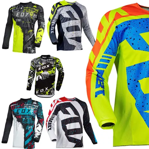 Maillot de motocross respirant pour homme, T-shirt de vélo tout-terrain pour adulte, course d'été, RL, MX, UTV, BMX, D343
